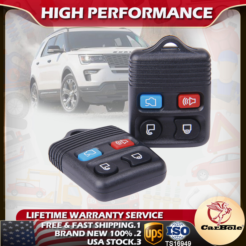 2Pcs Key Fob 4 Button Keyless Entry Remote Control for Ford Explorer 2000-2013