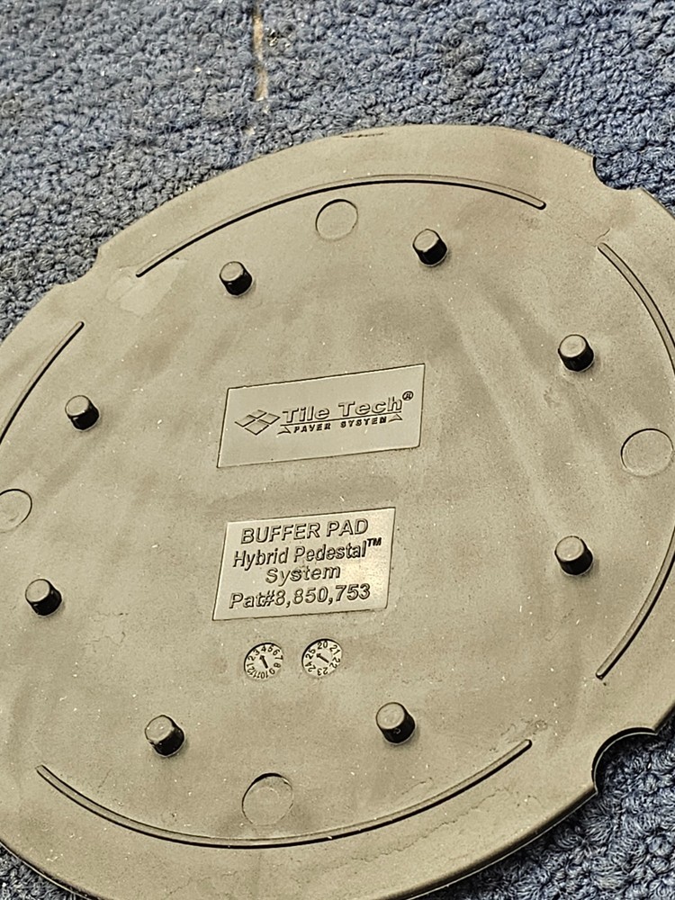 Tile Tech Paver Buffer Pad Hybrid Pedestal System Black 7" Diameter