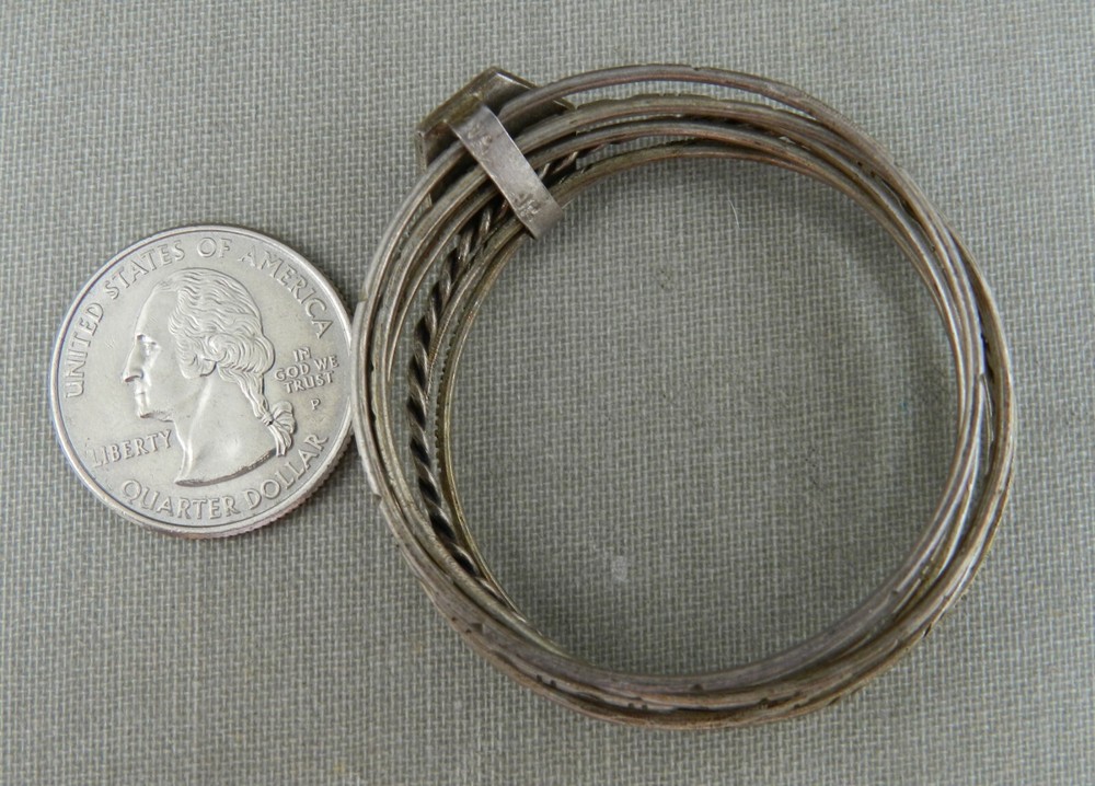 Asian Silver Multi Band Napkin Ring