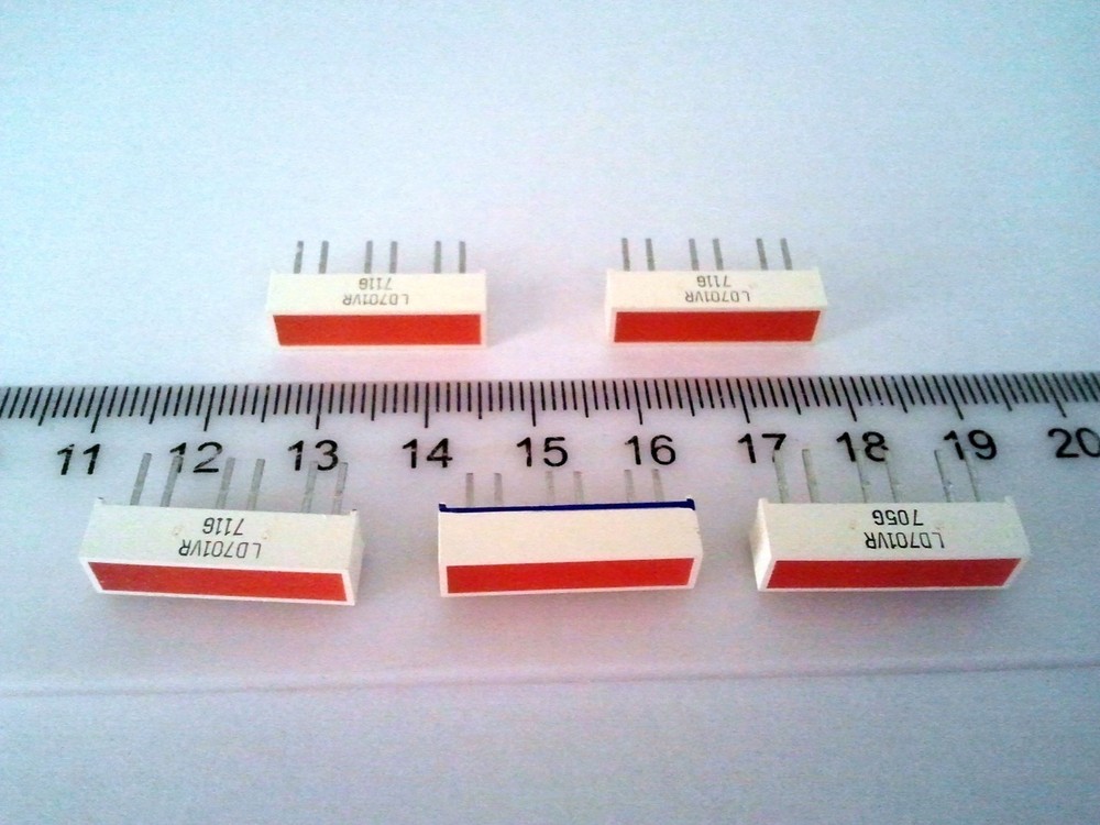 5 Pcs LED Light Red Rectangle Chip Thin Socket 6 Pin Mount Connector ROHM