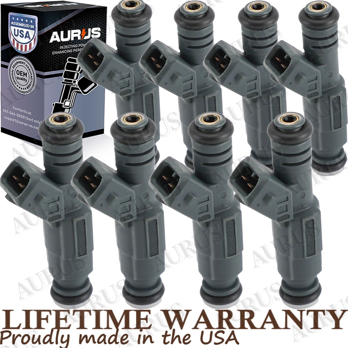 8 OEM AURUS NEW Fuel Injectors for 1998-2002 Chevrolet Camaro 5.7L V8 0280155931