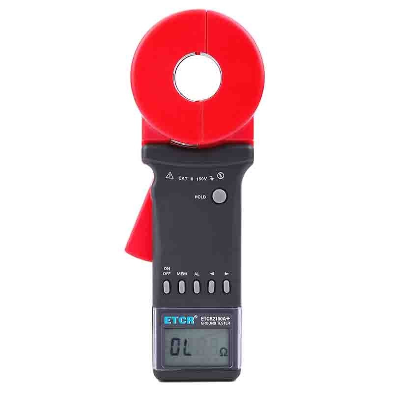 ETCR2100+ Digital Clamp Ground Earth Resistance Meter Tester 0.01Ω-1200]