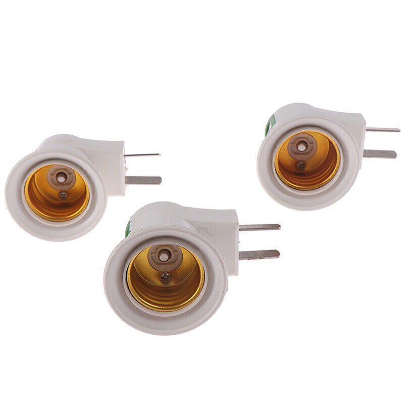 3pcs E27 Light Bulb Socket Holder Plug-in Adaptor Screw Base Lamp Wall US Plug