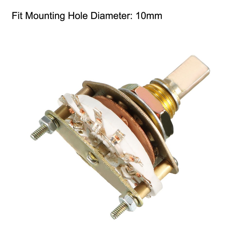 3P3T 3 Pole 3 Position Selectable 1 Deck Band Channel Rotary Switch Selector