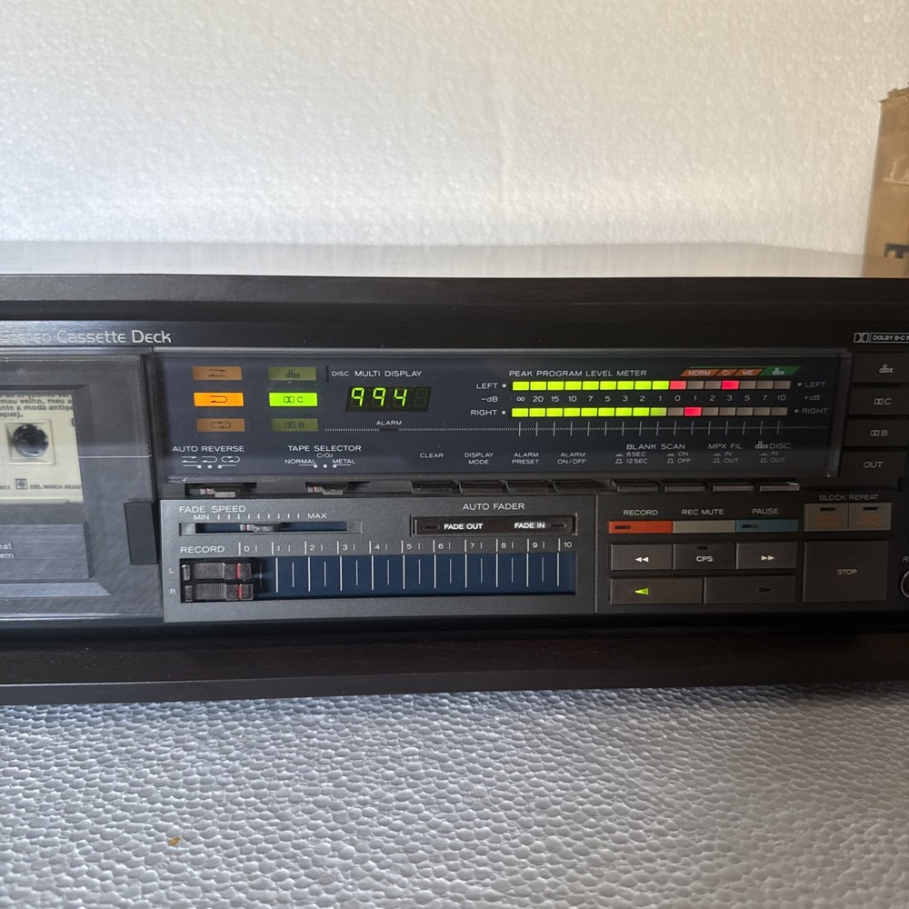 TEAC V-909RX Auto Reverse Stereo Cassette Deck – Tested, Working Order