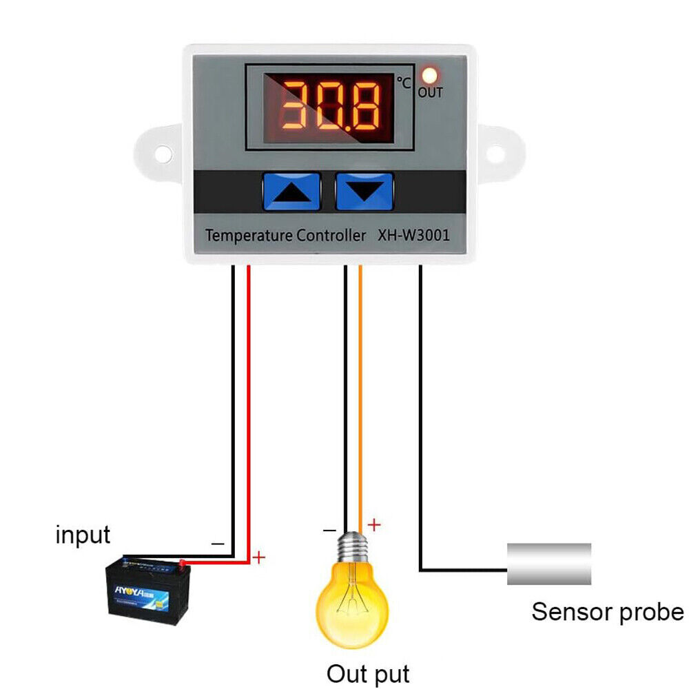 4Pc AC110-220V Digital Temperature Controllers Incubator Thermostat Switch Probe