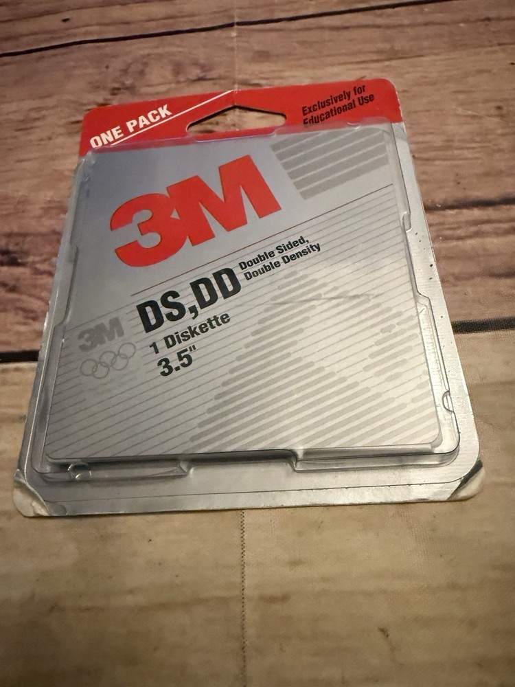 3M DS DD 3.5" Diskettes Formatted IBM Double Sided/Density Sealed Single Pack