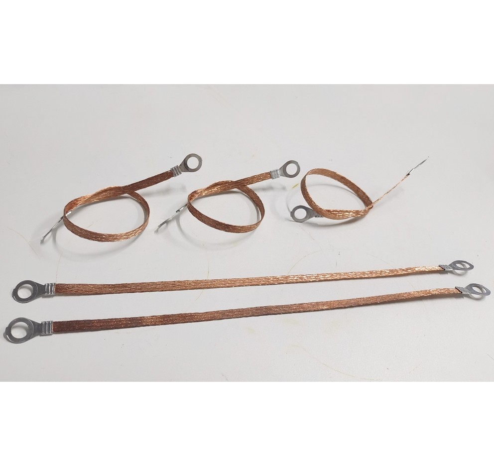 5x Engine Ground Strap Copper Cable Kit For Car Truck Firewall Engine Body Frame