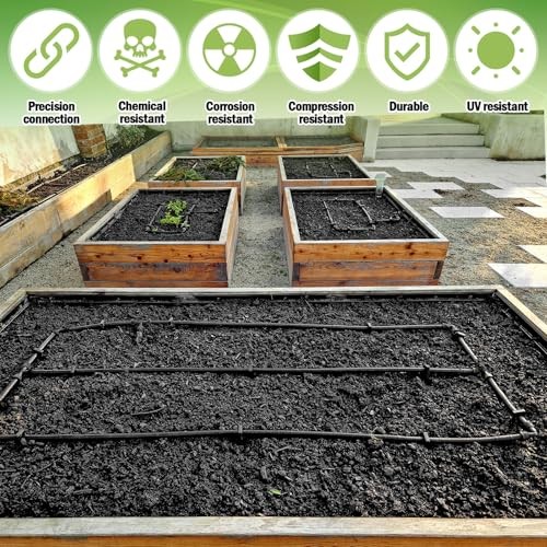25 Pack PVC 1/2 Inch Drip Irrigation Tee Connector 1/2" Compression Tee Drip
