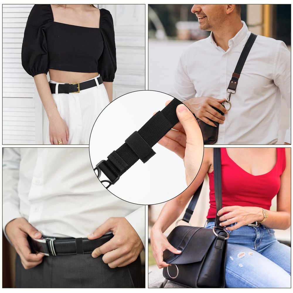 10 Pack Elastic Belt Keeper Strap, Nylon Canvas Web Belt Elastic Loop Keeper,...