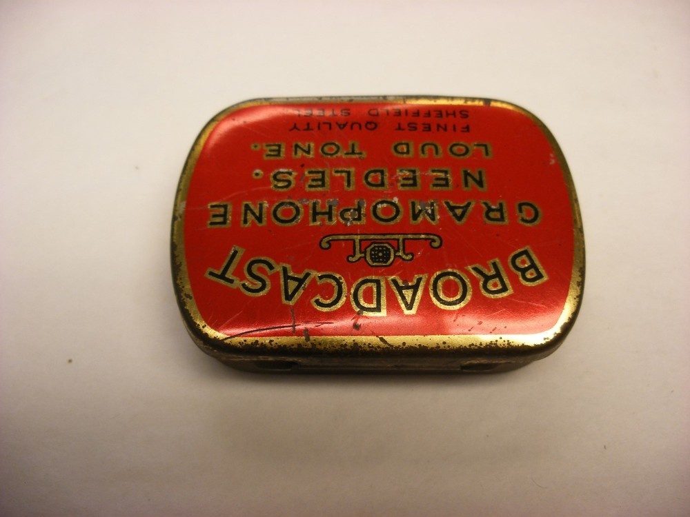Phonograph Gramophone Needle Tin - Broadcast - Loud - Empty