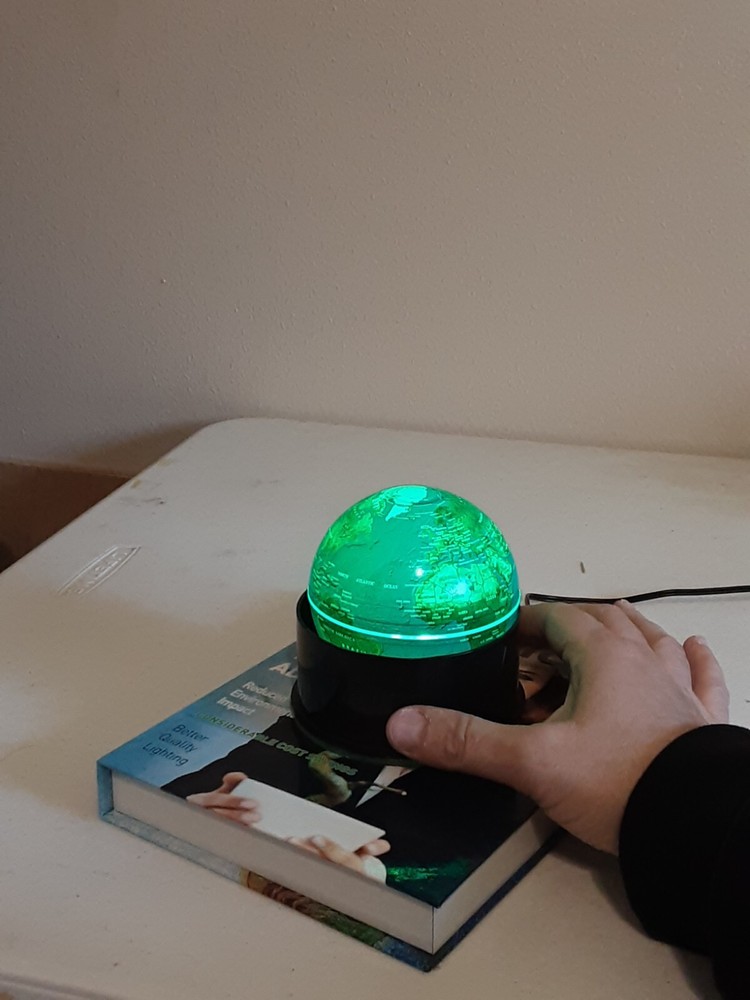 Floating Globe World Office LED Light Book Base