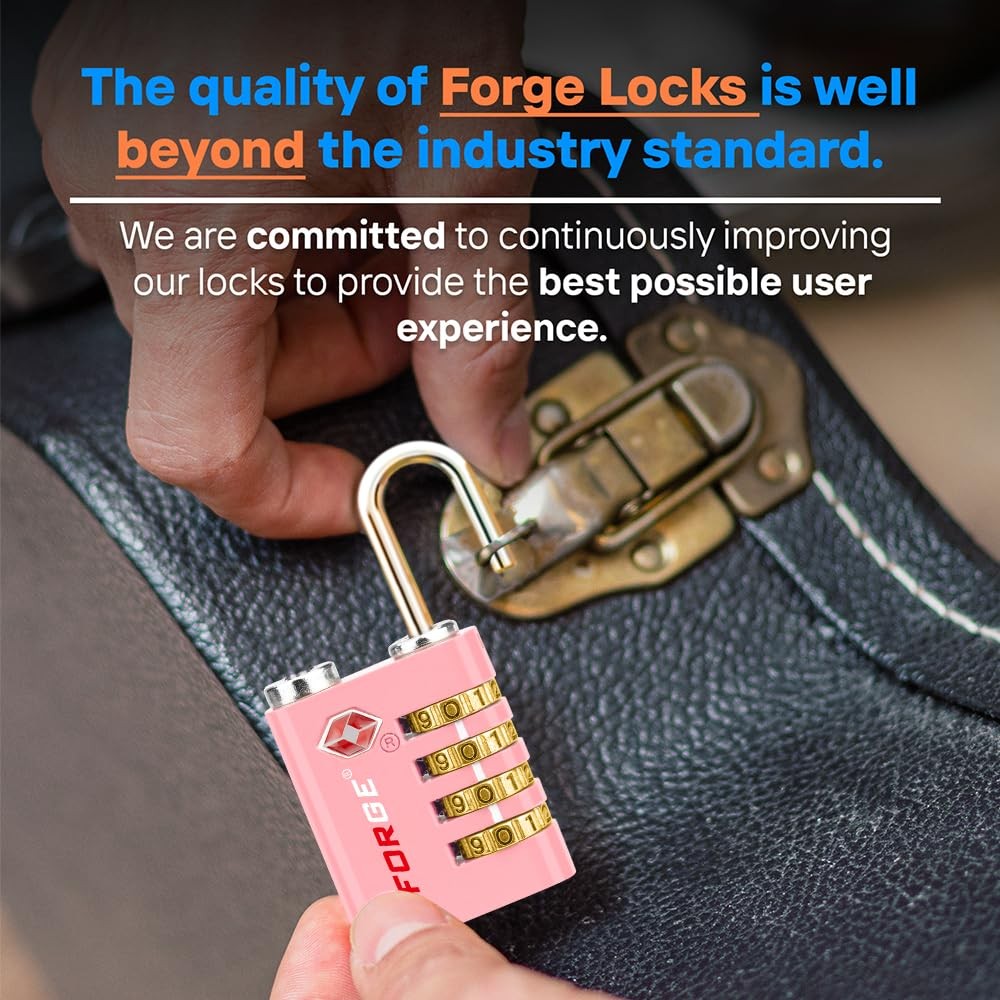 Dual-Opening: Key or Combination Access Lock, TSA Approved Locks for Luggage,...