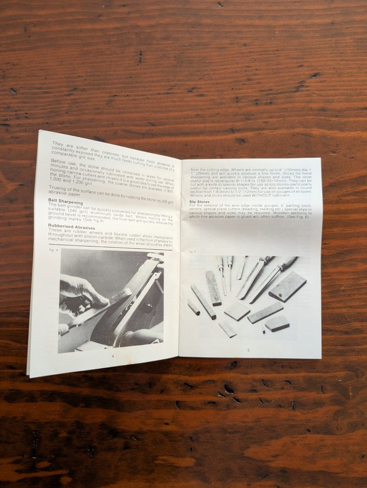 Vintage Marples Wood Chisel Sharpening Guide