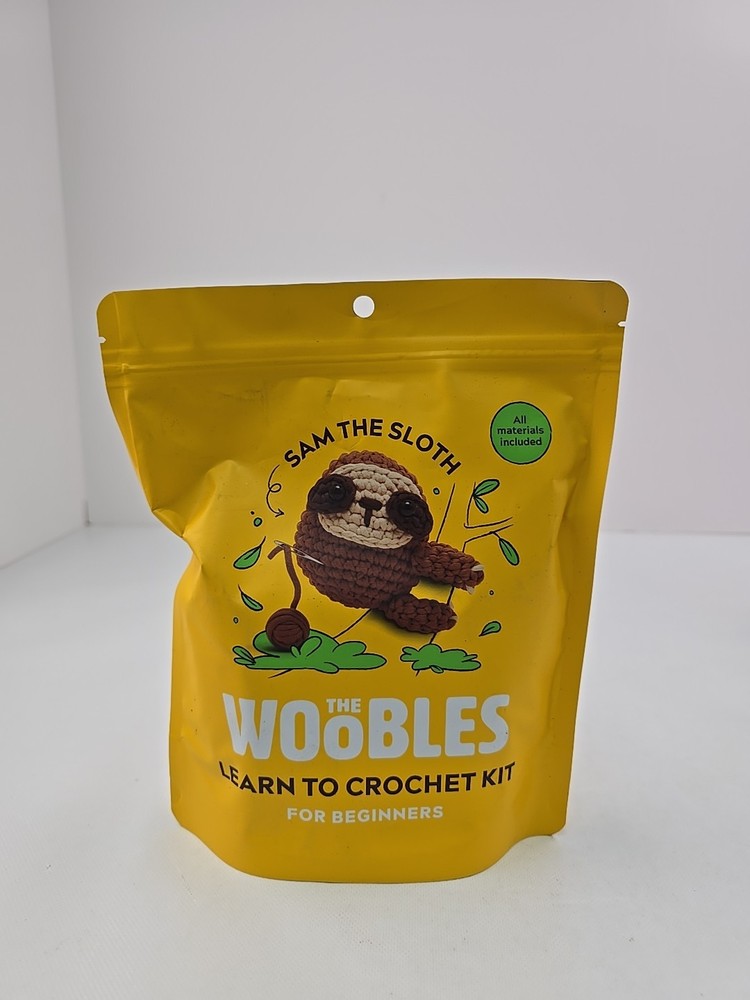 Woobles Crochet Kit, Sam the Sloth, for beginners, unopened