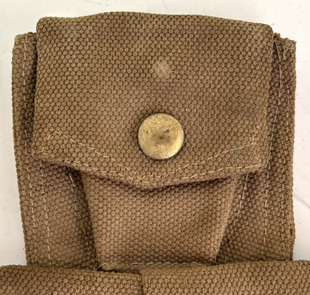 British Military Issue 37 Pattern Empty Triple Ammunition Webbing Pouch