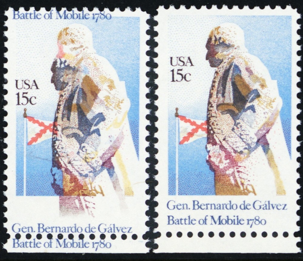 1826, MNH 15¢ - Massive Color Shift Error With Normal - Stuart Katz