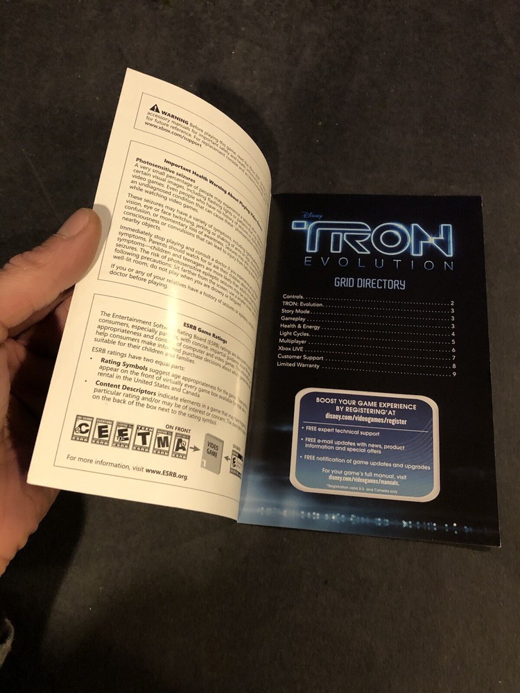 tron evolution xbox 360 Manual Only