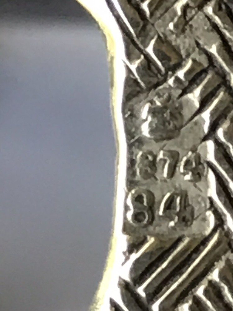 Russian Silver 84 Match Striker Box. marked 1874