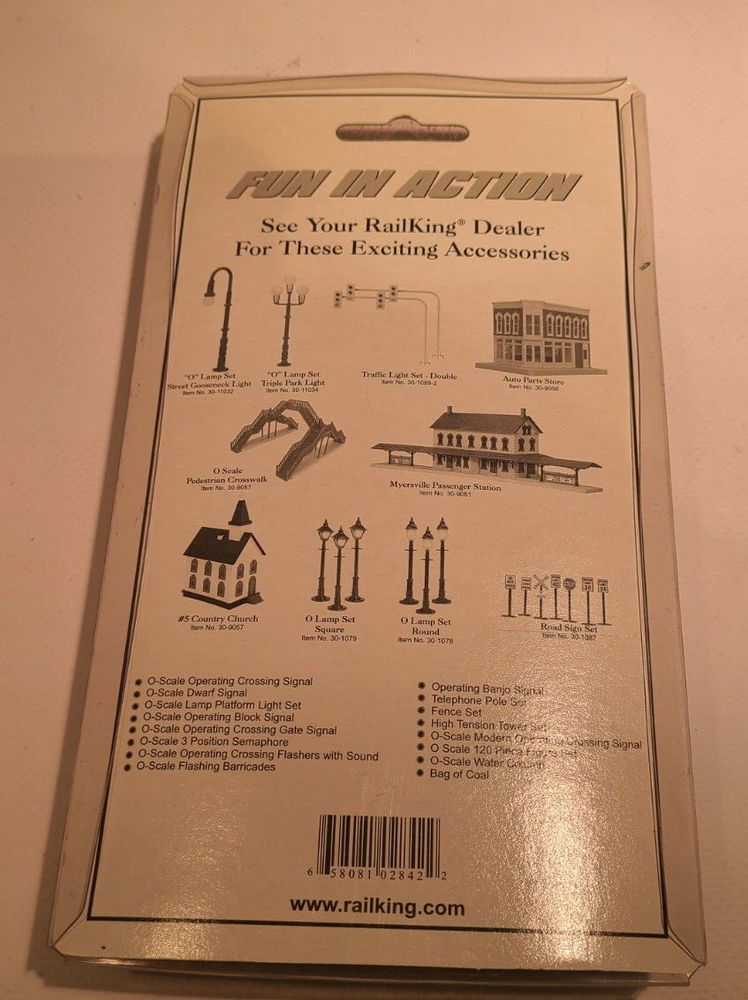 RAIL-KING MTH "O" Lamp Set - Platform Light 30-11031 PRE-OWNED