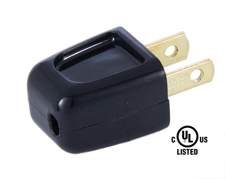 BLACK Quick-connect Plug Polarized for SPT-2 wire LAMP PART