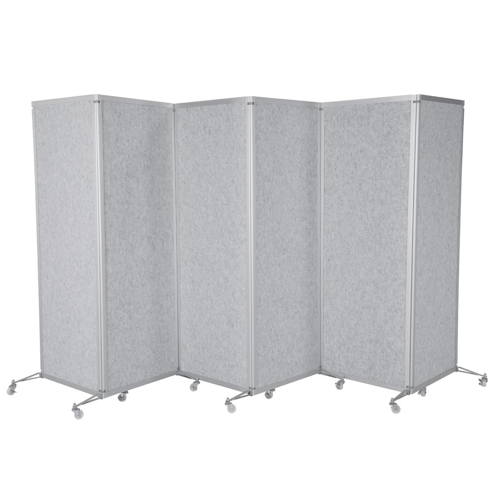 Rolling Privacy Room Divider with Lockable Wheels Office Mobile Screen Partition