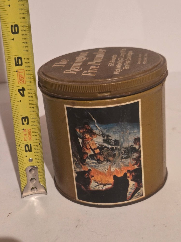 Empty Remington .22 Tin Five Pounder