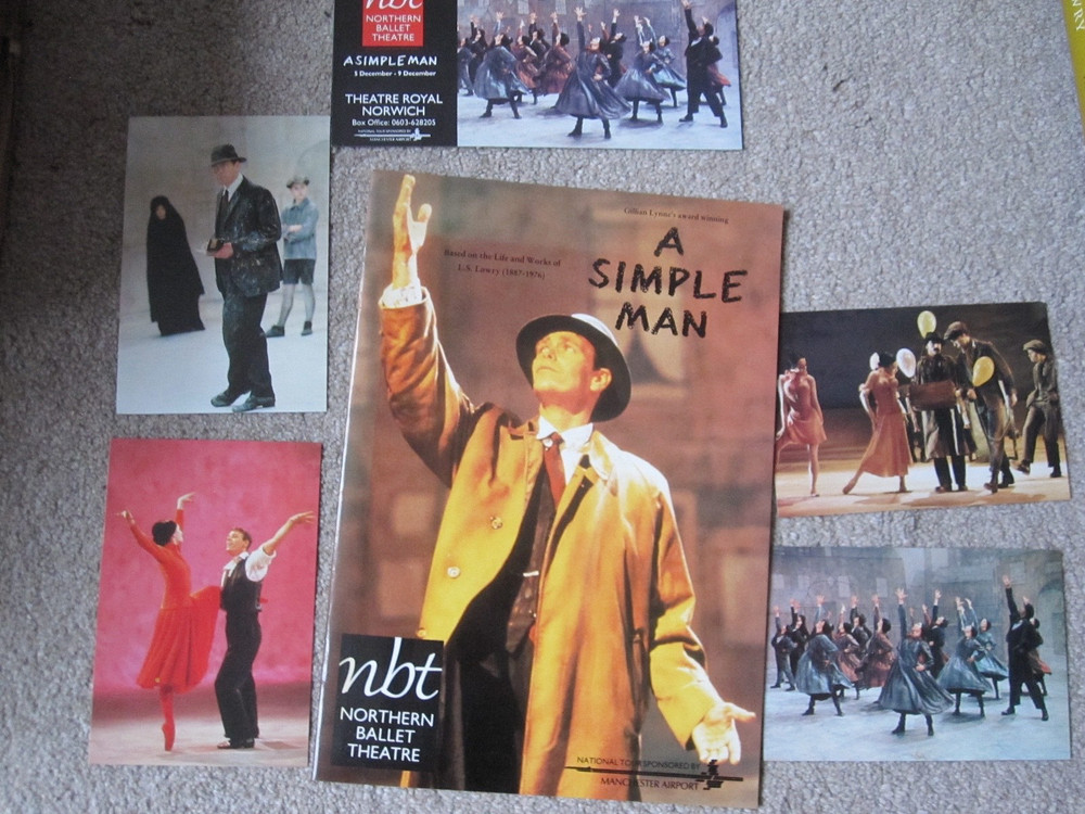 A Simple Man Northern Ballet Theartre Programme L S Lowry ChristopherGable
