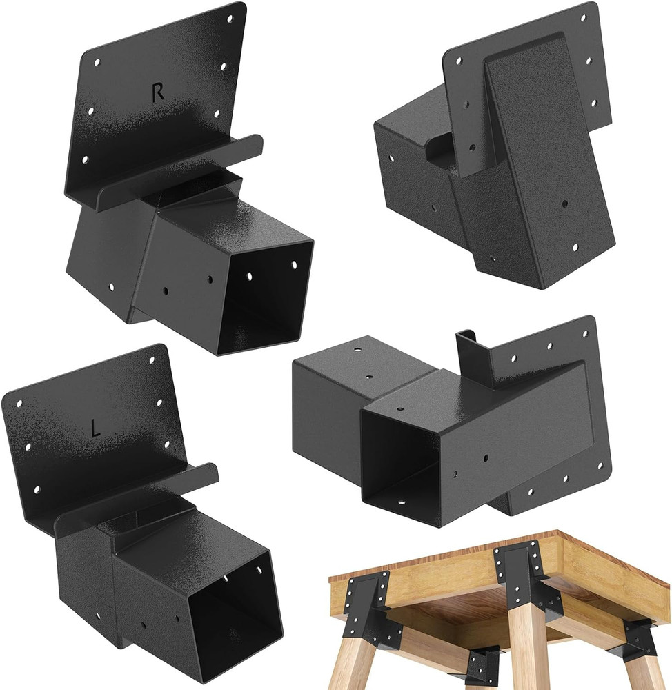 Heavy Duty Deer Stand Brackets, 4X4 Compound Angle Bracket, Powder Coated Elevat