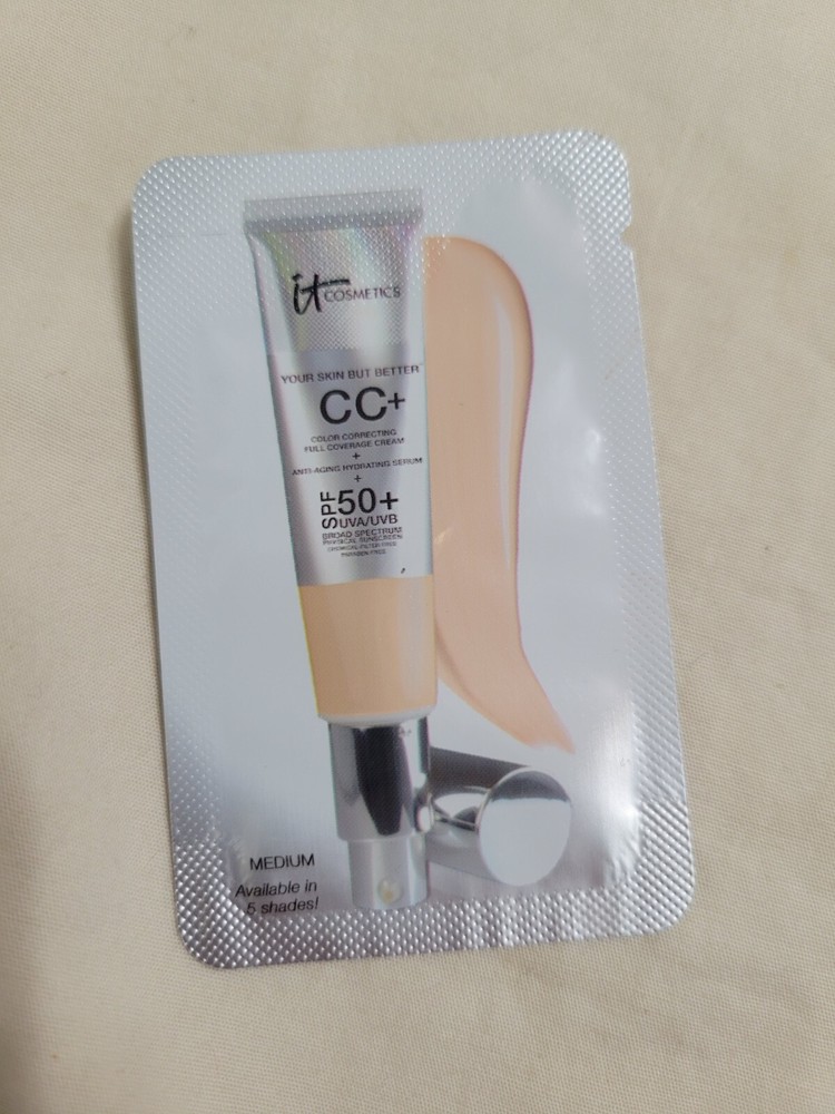 9 IT COSMETICS CC+ COLOR CORRECTING CREAM SPF 50 MEDIUM SAMPLE PACKETS TRIAL