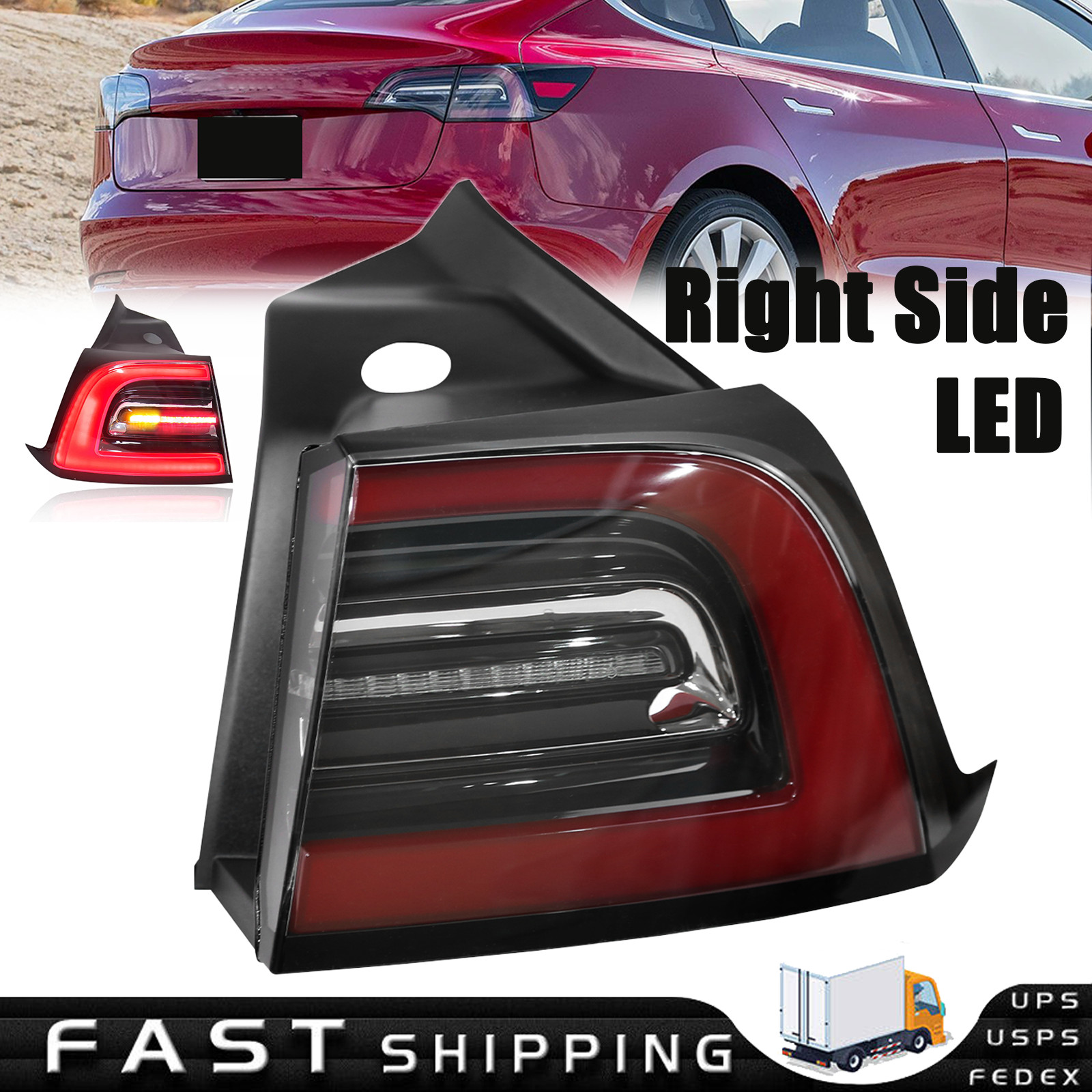 For 2017-2023 Tesla Model 3 LED Outer Tail Light Lamp Passenger 1077398 OE Style