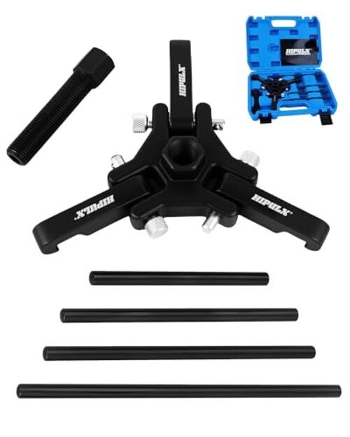 Harmonic Balancer Puller Kit - 3-Jaw Crank Pulley Removal Tool with 4 Force