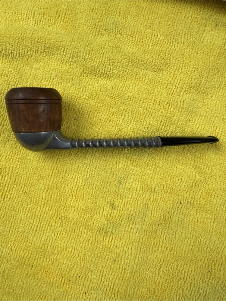 YELLO BOLE AIROGRATED METAL STEM & Threaded Briar Bowl, Used