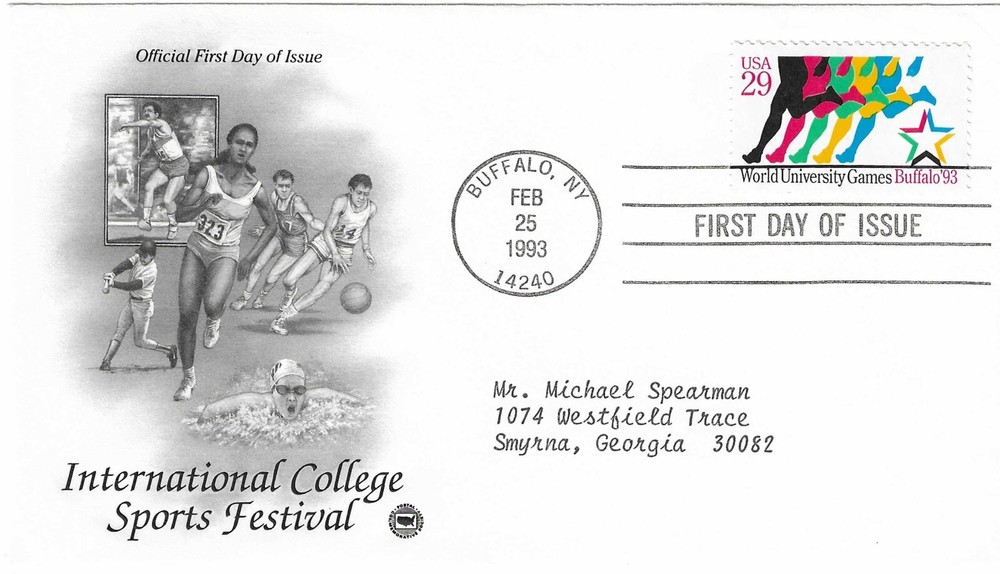 STAMP US SCOTT 2748 "World University Games" 29 CENT 1993 FDC - A