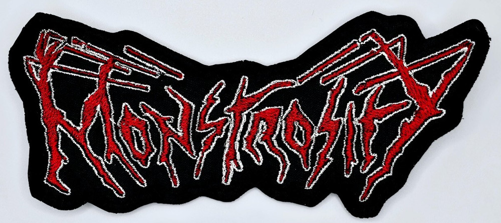 MONSTROSITY (shaped border) LOGO EMBROIDERED PATCH
