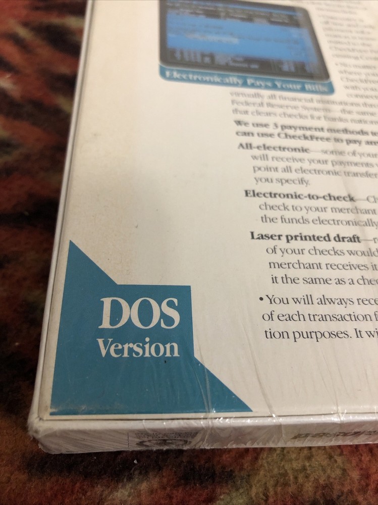 CheckFree DOS Software New Sealed Electronic Bill Payament System 1991