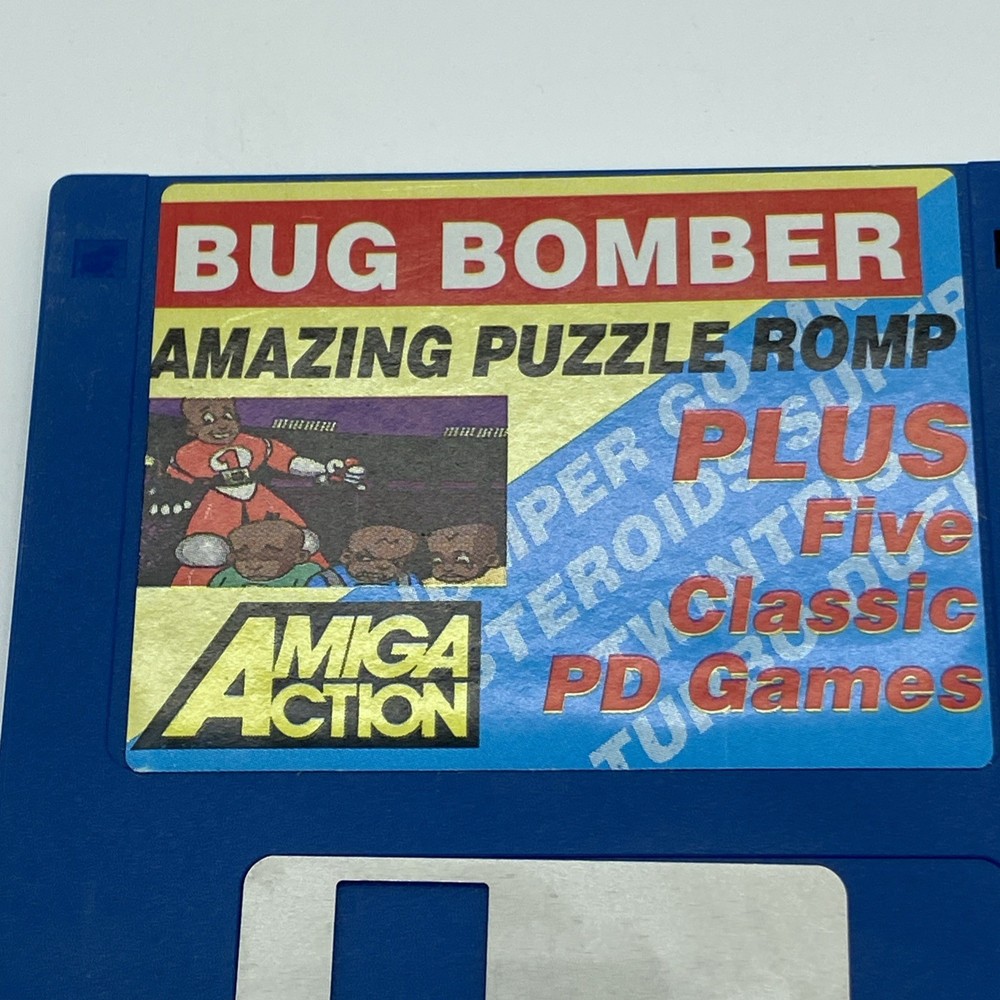 90s Bug Bomber Amiga Floppy Disk VTG PC games untested