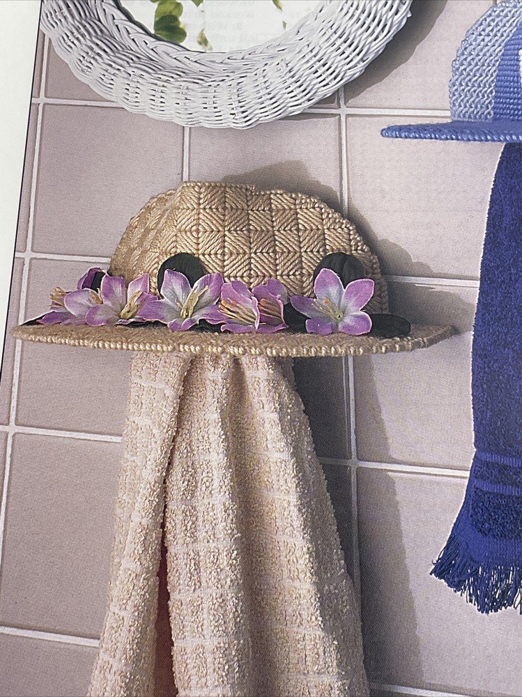 Annie's Attic His & Hers Towel Holders Hat Design Plastic Canvas Pattern