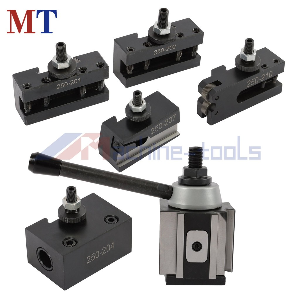 Industrial 6 Pack BXA Tool Post Set 250-200 for Precision Lathe Work
