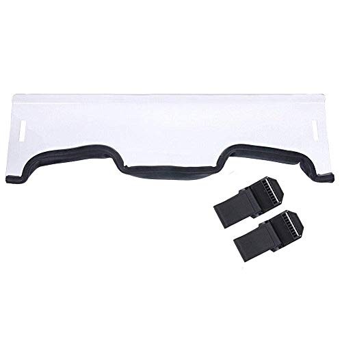 Clear Half Windshield Heavy Duty Scratch Resistant Windscreen with Two Clamps