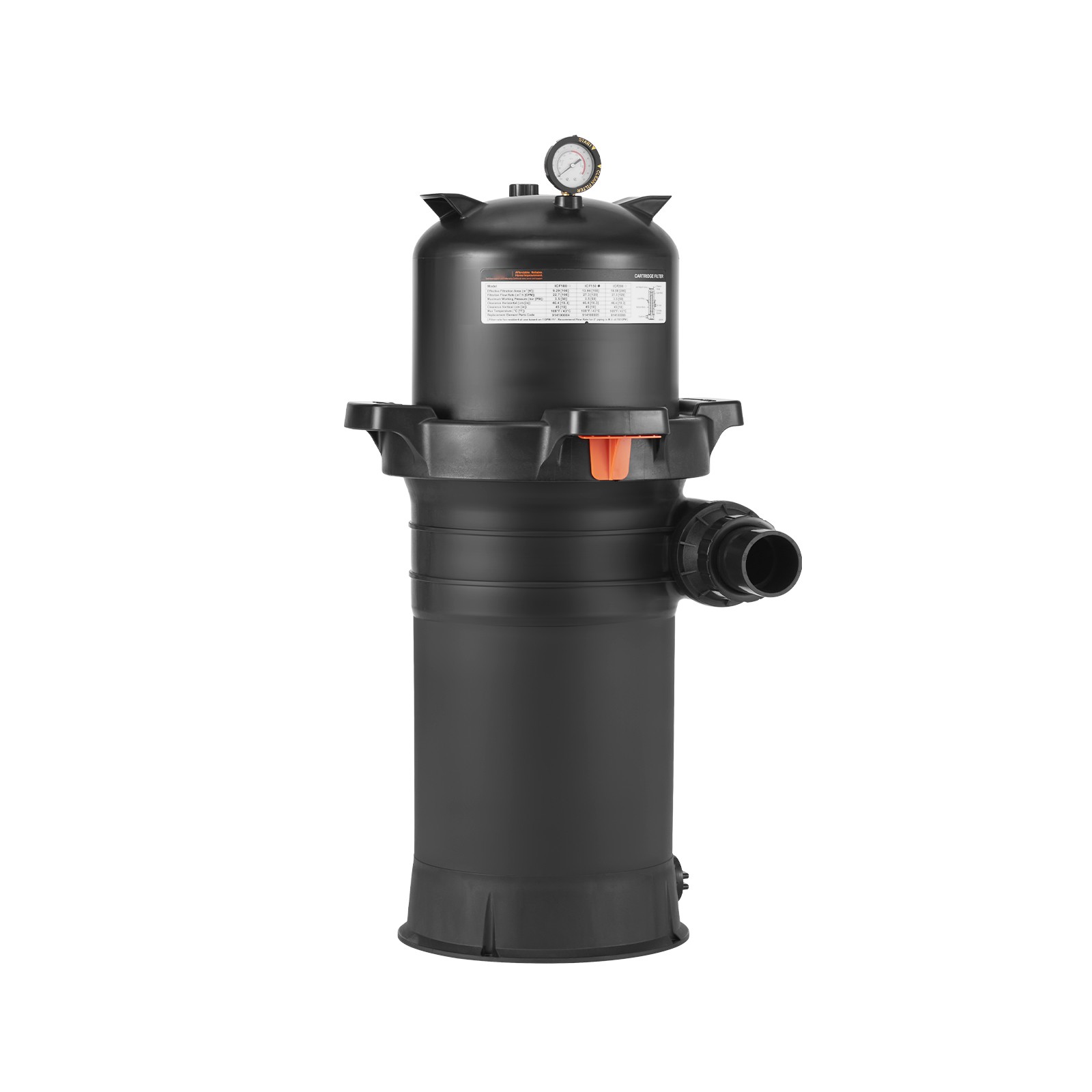 150 sq.ft² Cartridge Pool Filter Valve 9000 GPH Swimming Pool Filtration System