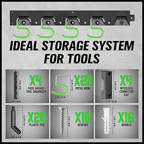 SWANLAKE Plastic 64 Inch Adjustable Storage System, Wall Mounted Adjustable 64"