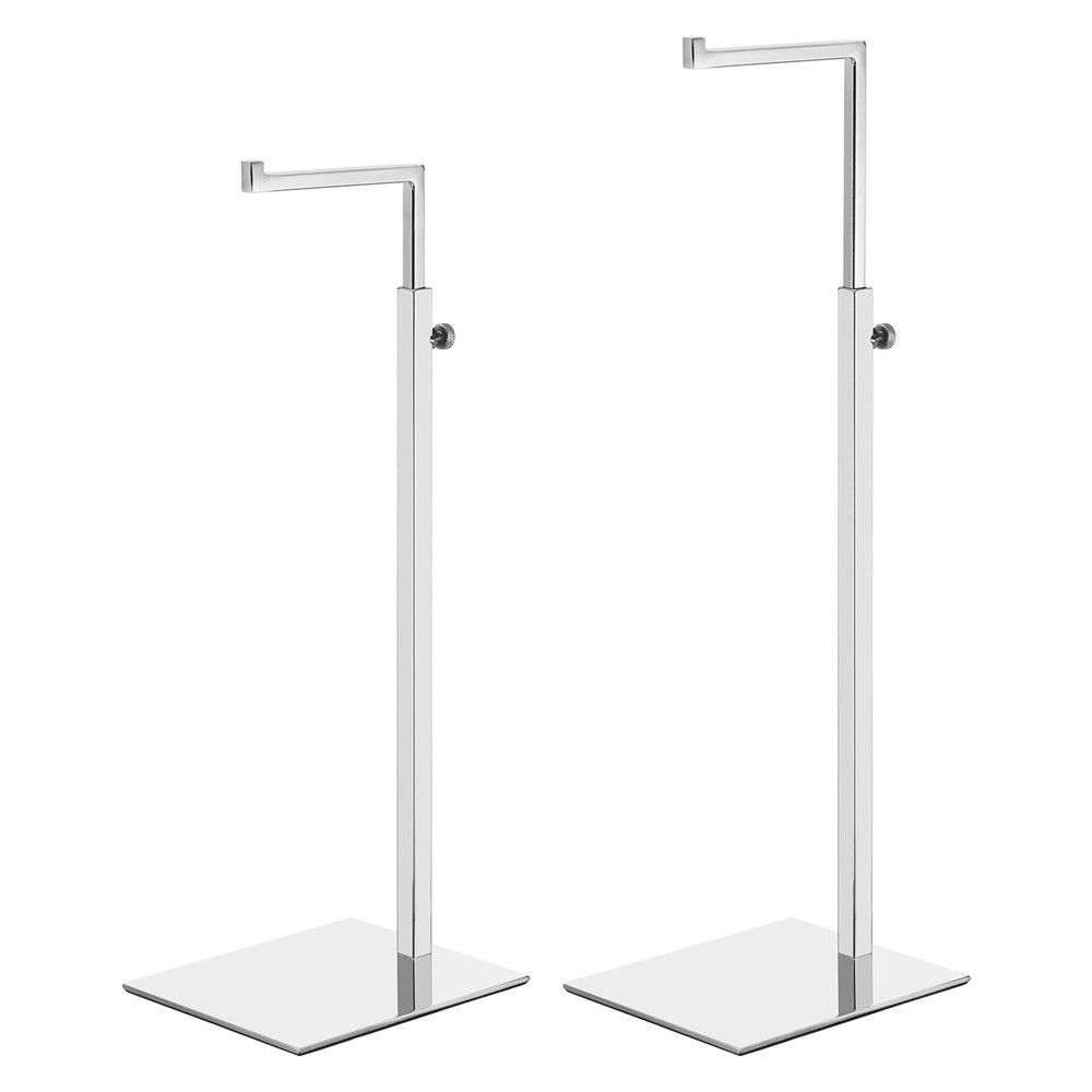 Purse Display Stand 2 Pack Adjustable Handbag Rack - Silver