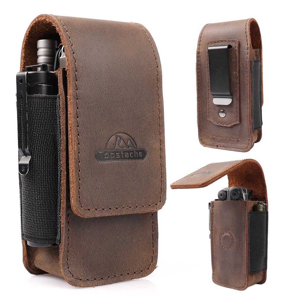 Multitool Sheath for Men  Belt Leather Multitool Holster  EDC Belt Organizer ...