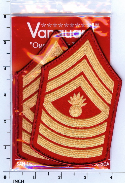 USMC Marines FEMALE Master Gunnery Sergeant Chevrons MGySgt E9 PATCH pair Blues