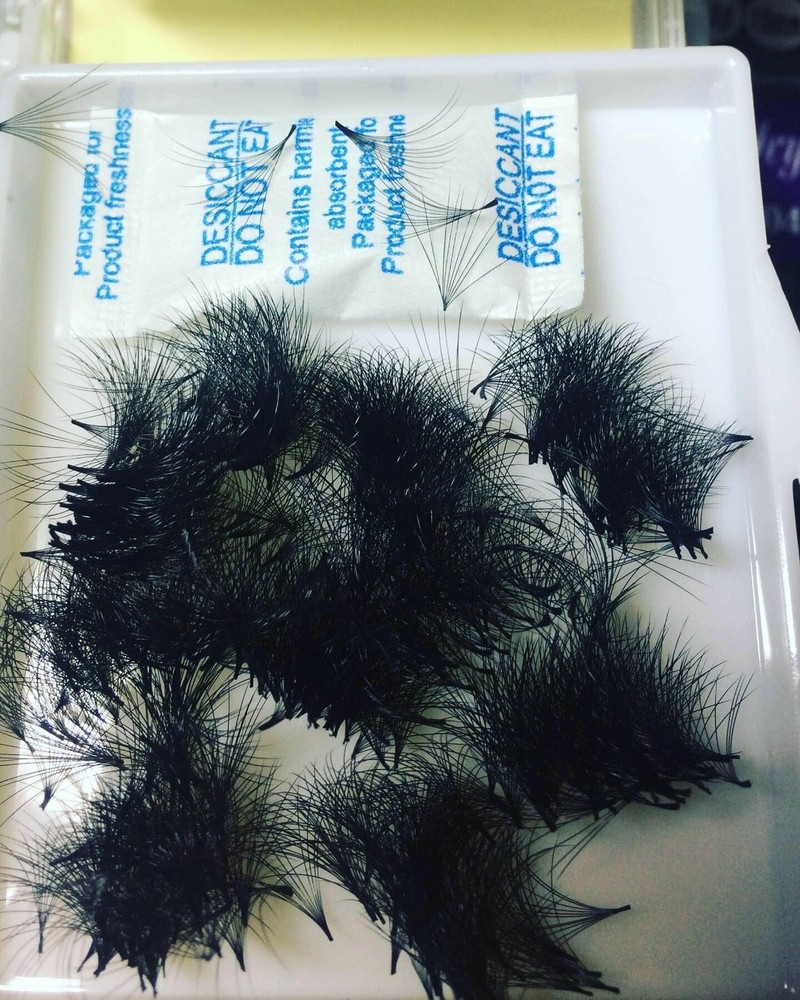 Handmade Eyelash Extensions 5-7D D Curl (1500fans/ 2 boxes)