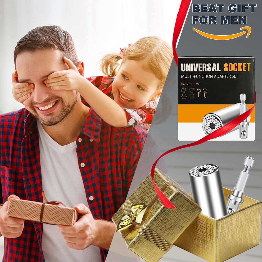Gifts for Men, Stocking Stuffers for Adults Men, Super Universal Socket Tool, Bi