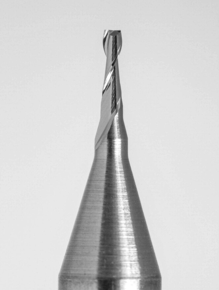 0.50mm (.020") Solid Carbide End Mill 2 Flute 1/8" Shank Square End 5pc Used