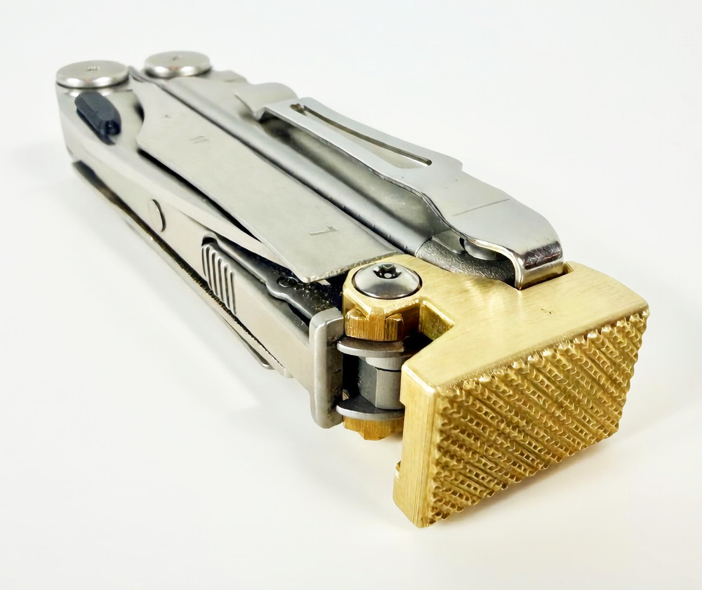 For Leatherman Wave +, BRASS Hammer Head Mod, Modification, CNC Made,Locking,CAD