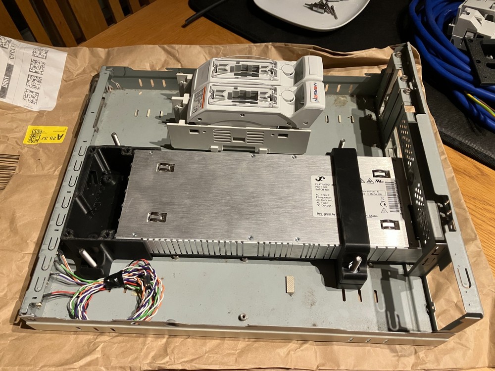 Eltek Flatpack 2HE 3D Printed Enclosure With Integral Mounting Points